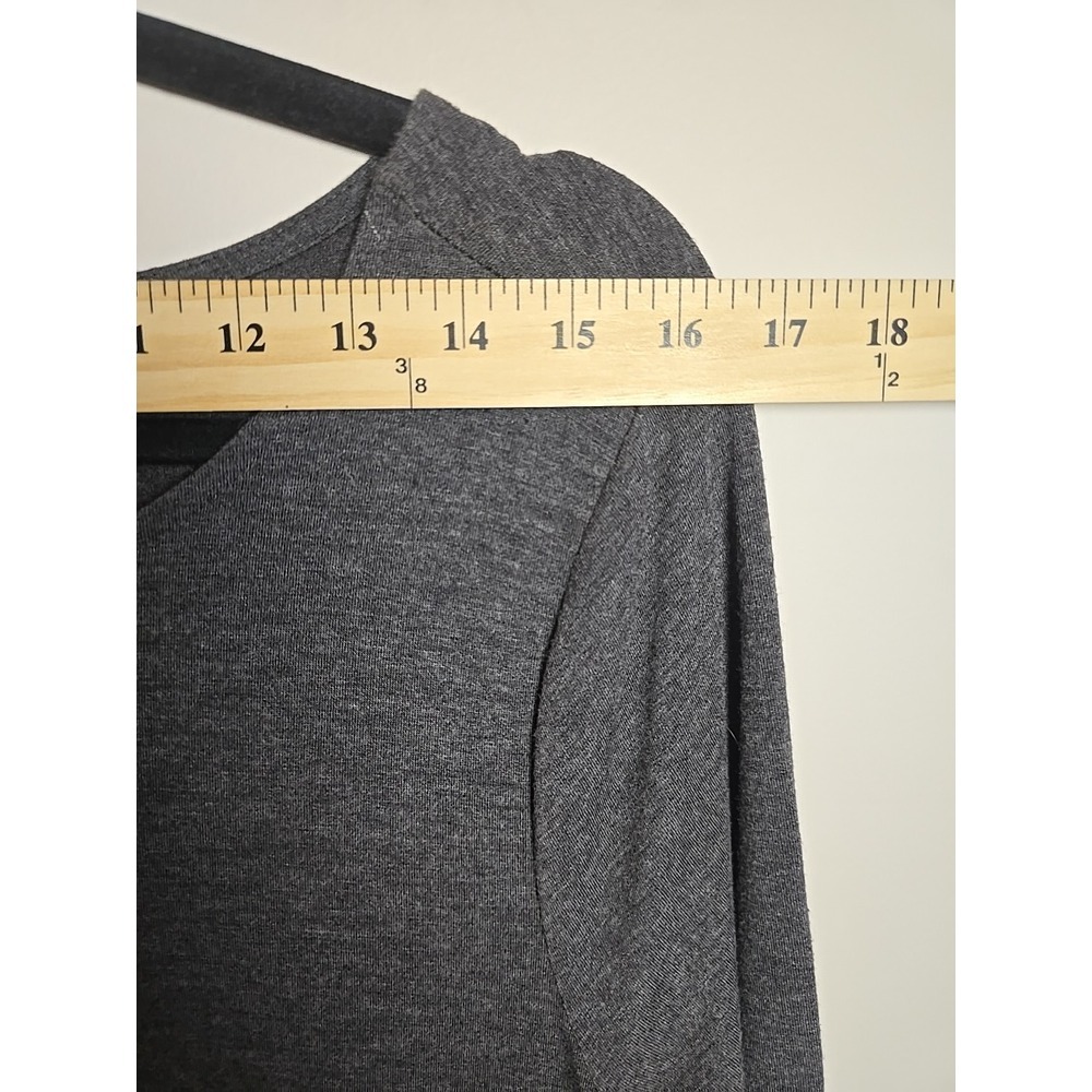 Zenana Premium Women's Gray 3/4 Sleeve Stretch Shift Dress Size‎ L Pockets - Picture 5 of 10